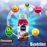 S-NUTRITION - SUPLEMENTO ALIMENTICIO LIQUIDO 16 PACK - 237ml SABOR CHOCOLATE