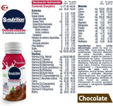 S-NUTRITION - SUPLEMENTO ALIMENTICIO LIQUIDO 16 PACK - 237ml SABOR CHOCOLATE