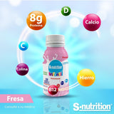 S-NUTRITION INFANTIL - SUPLEMENTO ALIMENTICIO LIQUIDO 16 PACK - 237ml SABOR FRESA