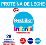 S-NUTRITION INFANTIL - SUPLEMENTO ALIMENTICIO LIQUIDO 16 PACK - 237ml SABOR VAINILLA