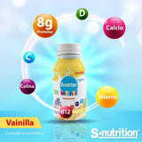 S-NUTRITION INFANTIL - SUPLEMENTO ALIMENTICIO LIQUIDO 16 PACK - 237ml SABOR VAINILLA